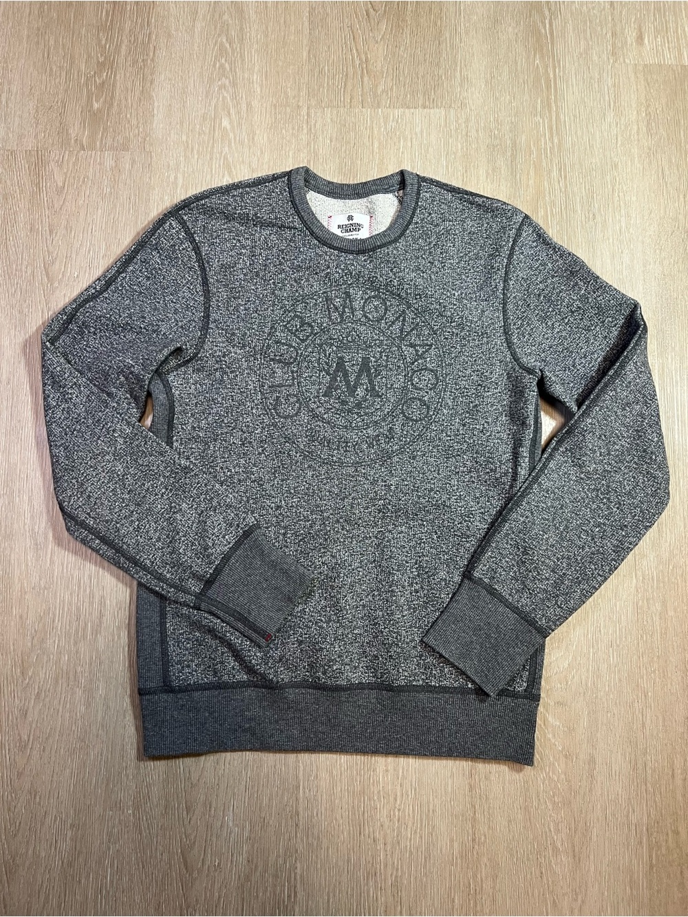 Club Monaco Reigning Champ Men's Heather Charcoal Crewneck Sweatshirt